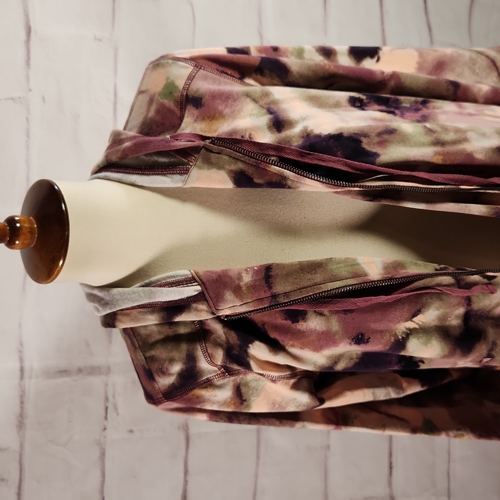 LOGO Lori Goldstein Giselle Tie-Dye Hooded Zip Tunic Jacket - Picture 3 of 12
